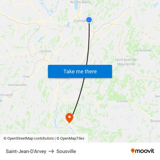 Saint-Jean-D'Arvey to Sousville map