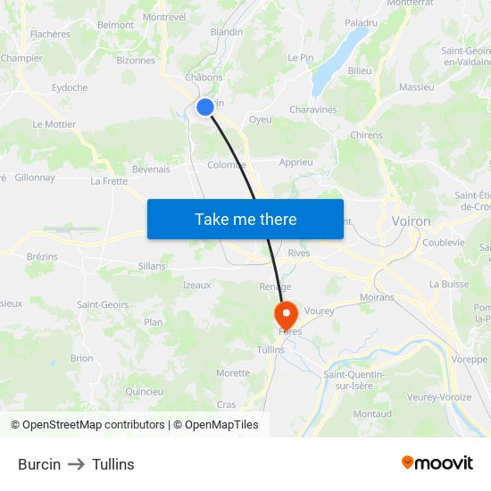 Burcin to Tullins map