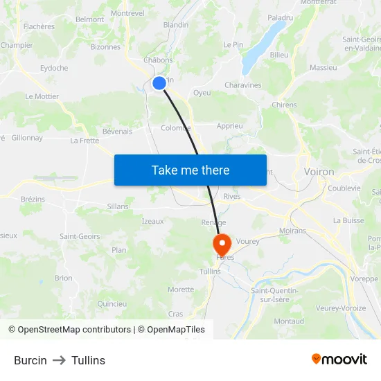Burcin to Tullins map