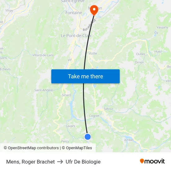 Mens, Roger Brachet to Ufr De Biologie map