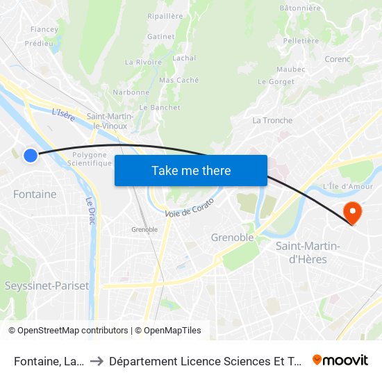 Fontaine, La Sure to Département Licence Sciences Et Technologies map