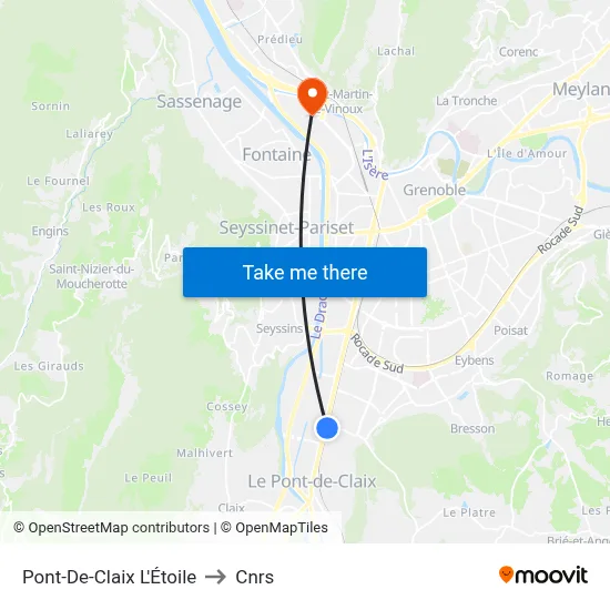 Pont-De-Claix L'Étoile to Cnrs map