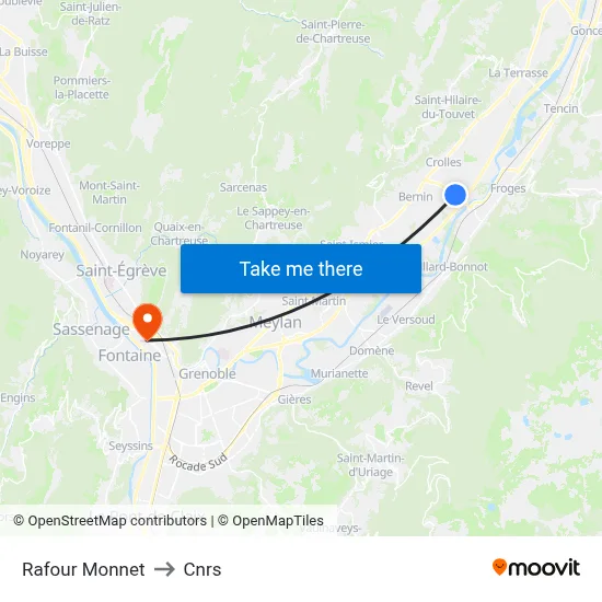 Rafour Monnet to Cnrs map