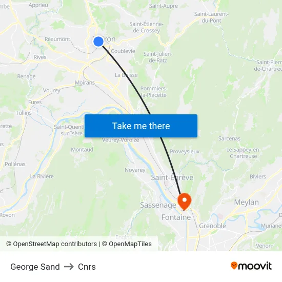 George Sand to Cnrs map