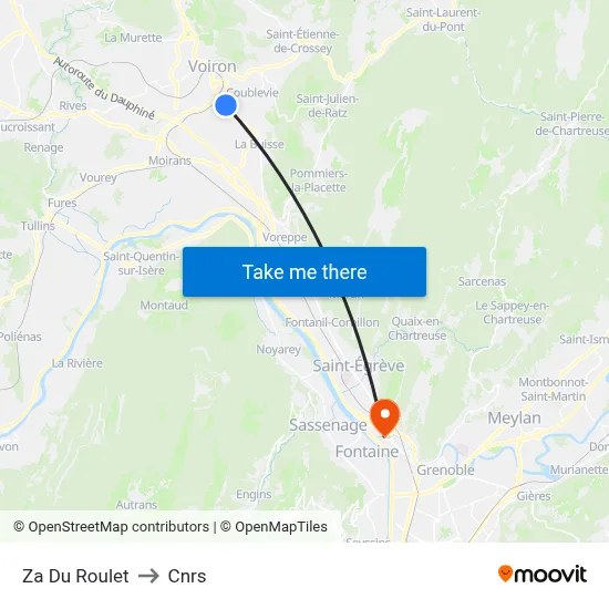 Za Du Roulet to Cnrs map