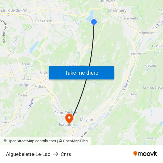 Aiguebelette-Le-Lac to Cnrs map