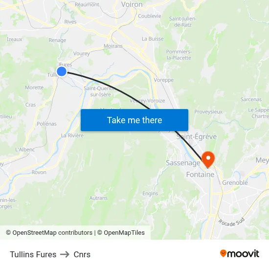 Tullins Fures to Cnrs map