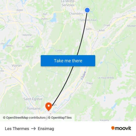 Les Thermes to Ensimag map