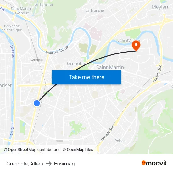Grenoble, Alliés to Ensimag map