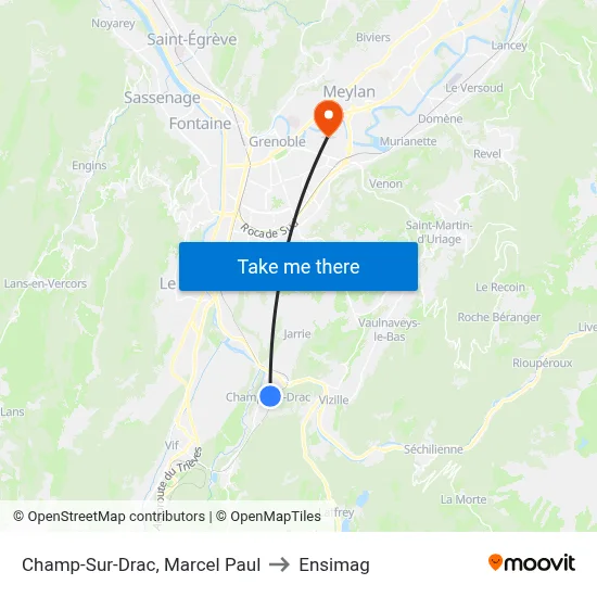 Champ-Sur-Drac, Marcel Paul to Ensimag map