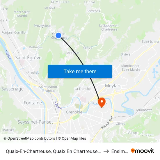 Quaix-En-Chartreuse, Quaix En Chartreuse Place to Ensimag map