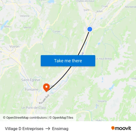 Village D Entreprises to Ensimag map