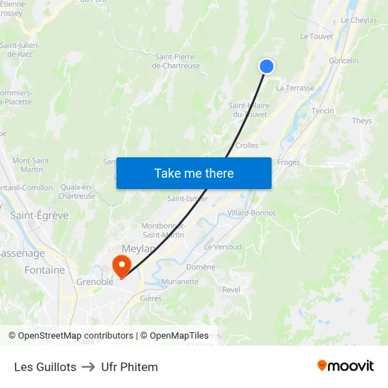 Les Guillots to Ufr Phitem map