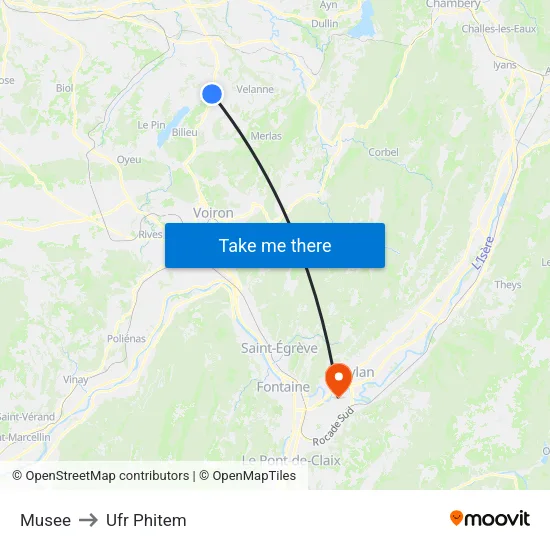 Musee to Ufr Phitem map
