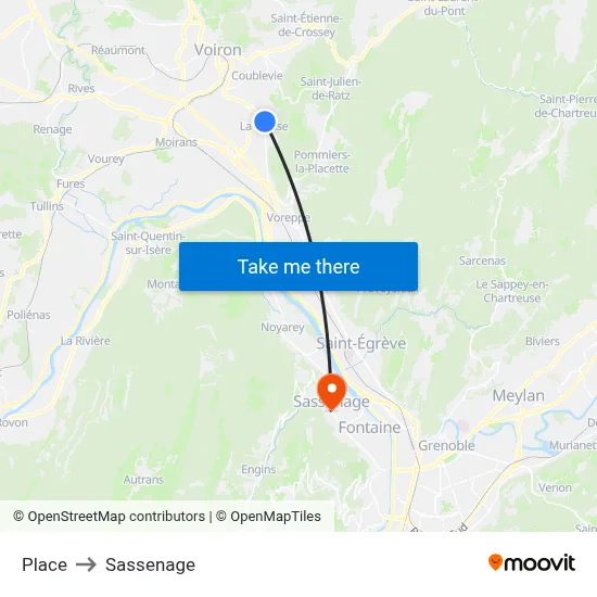 Place to Sassenage map