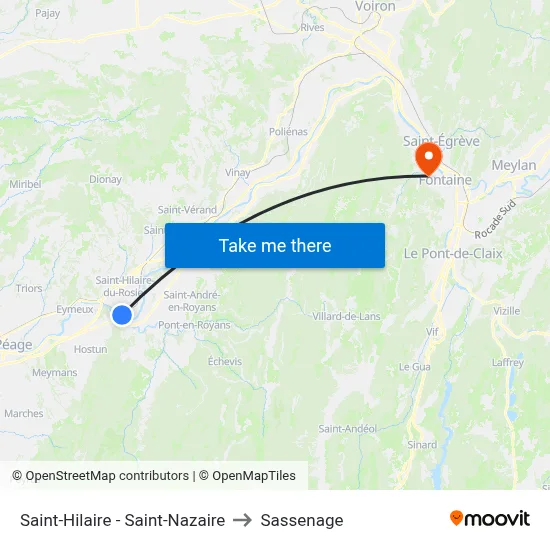 Saint-Hilaire - Saint-Nazaire to Sassenage map
