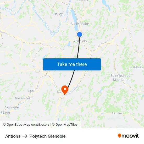 Antions to Polytech Grenoble map