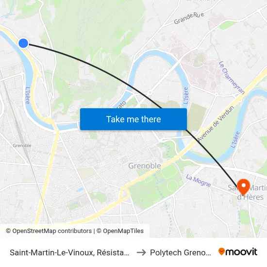 Saint-Martin-Le-Vinoux, Résistance to Polytech Grenoble map