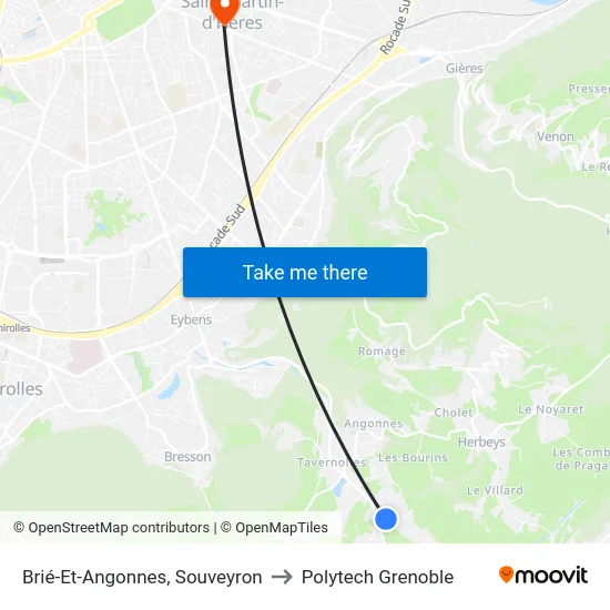 Brié-Et-Angonnes, Souveyron to Polytech Grenoble map