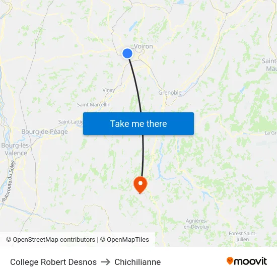 College Robert Desnos to Chichilianne map