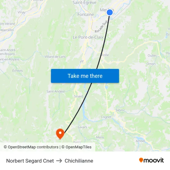 Norbert Segard Cnet to Chichilianne map