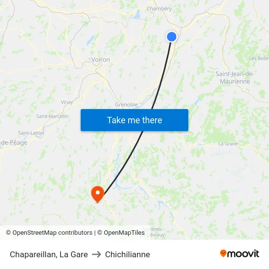 Chapareillan, La Gare to Chichilianne map