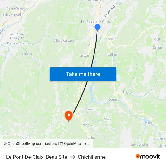 Le Pont-De-Claix, Beau Site to Chichilianne map