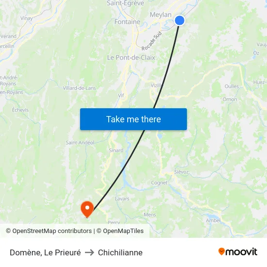 Domène, Le Prieuré to Chichilianne map