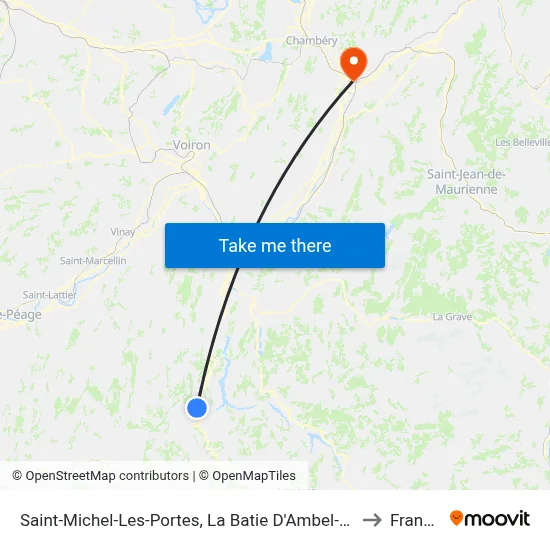 Saint-Michel-Les-Portes, La Batie D'Ambel-Rn75 to Francin map