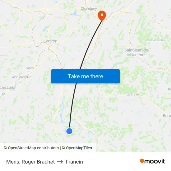 Mens, Roger Brachet to Francin map