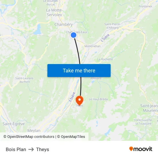 Bois Plan to Theys map