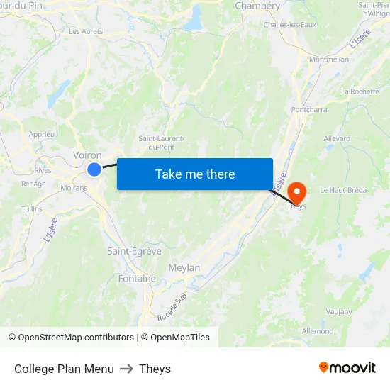 College Plan Menu to Theys map