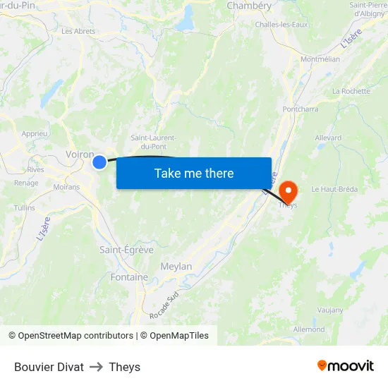 Bouvier Divat to Theys map