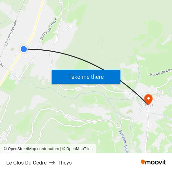 Le Clos Du Cedre to Theys map