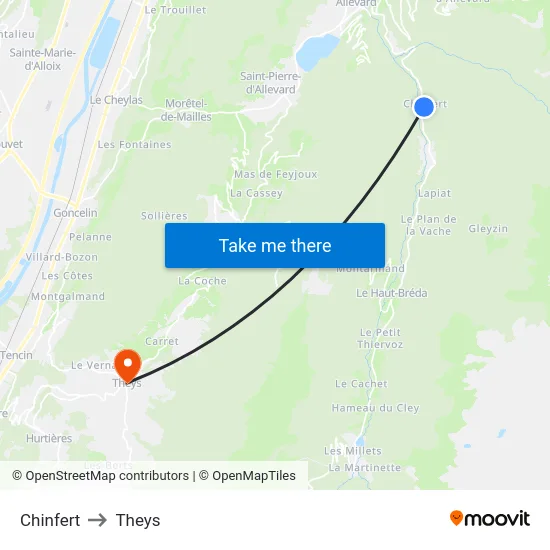 Chinfert to Theys map