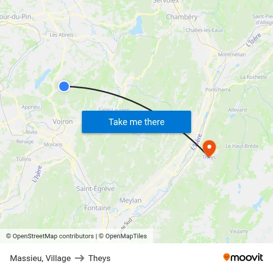 Massieu, Village to Theys map