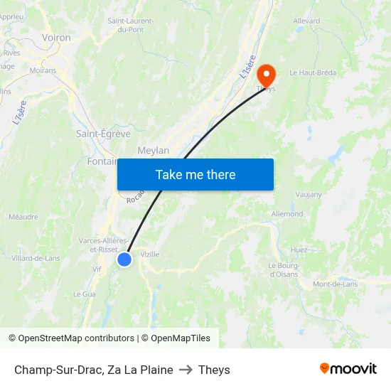 Champ-Sur-Drac, Za La Plaine to Theys map