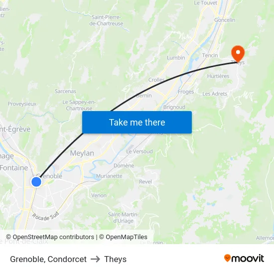 Grenoble, Condorcet to Theys map