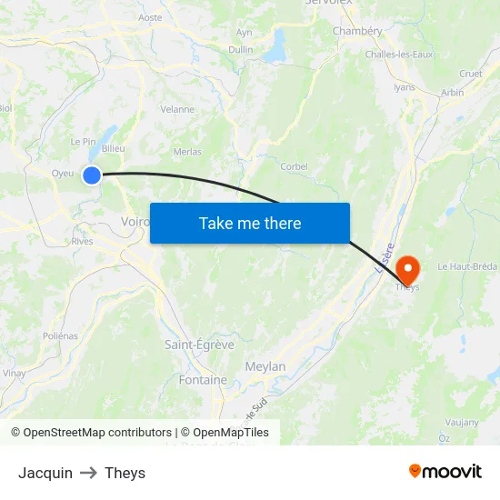 Jacquin to Theys map