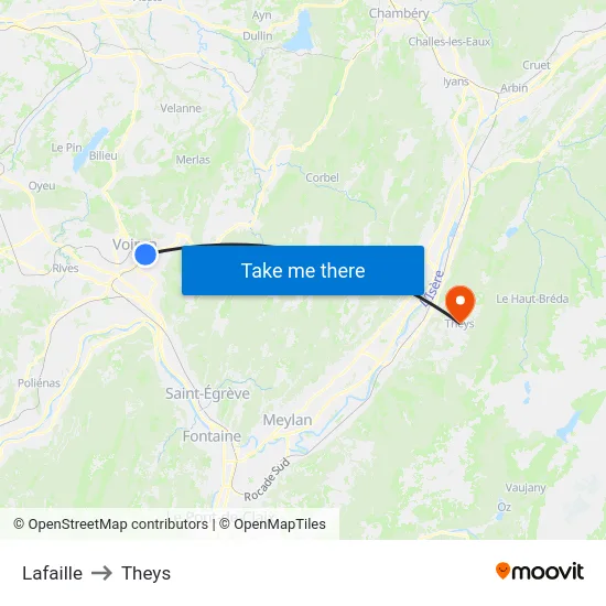 Lafaille to Theys map