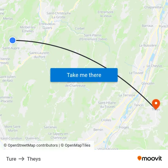 Ture to Theys map
