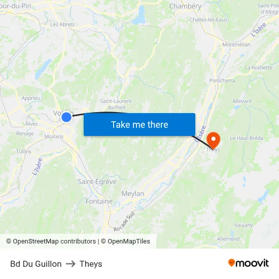 Bd Du Guillon to Theys map