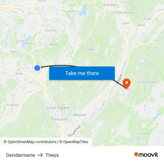 Gendarmerie to Theys map
