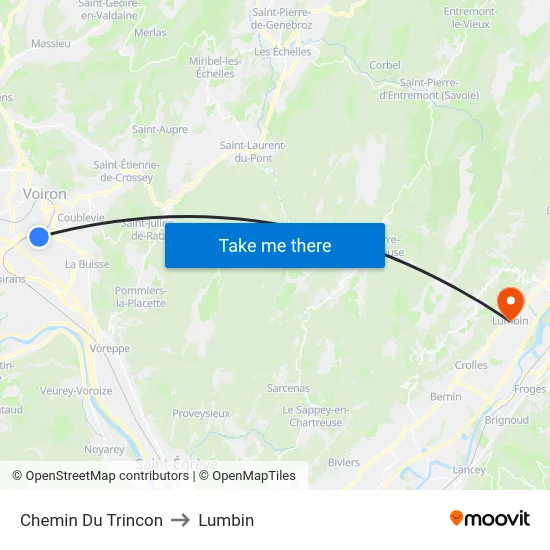 Chemin Du Trincon to Lumbin map