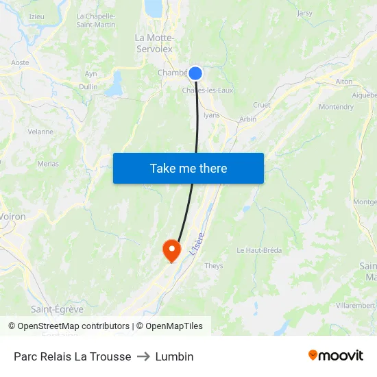 Parc Relais La Trousse to Lumbin map