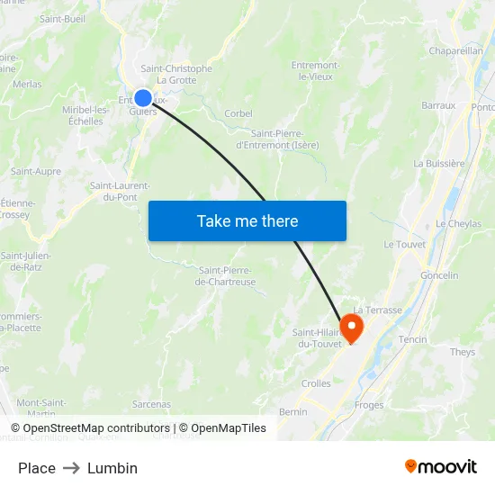 Place to Lumbin map