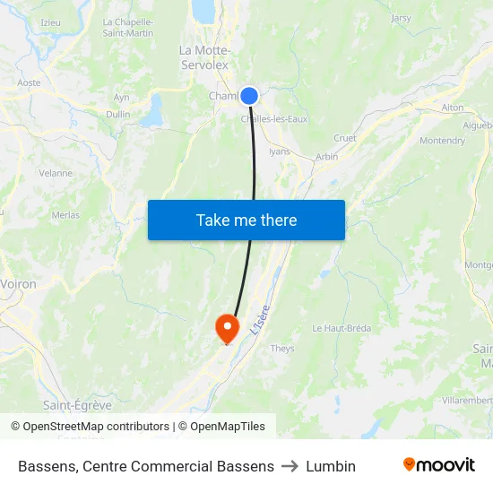 Bassens, Centre Commercial Bassens to Lumbin map