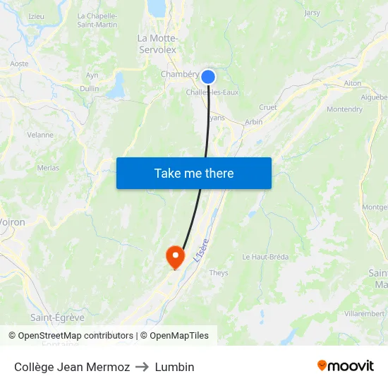 Collège Jean Mermoz to Lumbin map