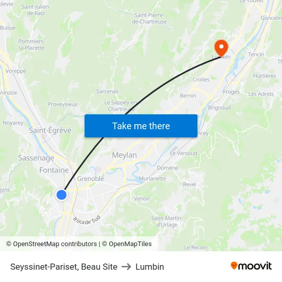 Seyssinet-Pariset, Beau Site to Lumbin map