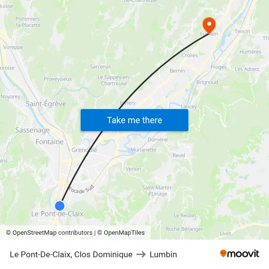 Le Pont-De-Claix, Clos Dominique to Lumbin map